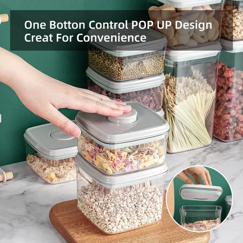 Vista 3 de Ankou Contenedor Hermético para Almacenamiento de Alimentos - 0,32 QT (380ml) Pequeños Contenedores Emergentes con Tapa, Contenedores Apilables Sin