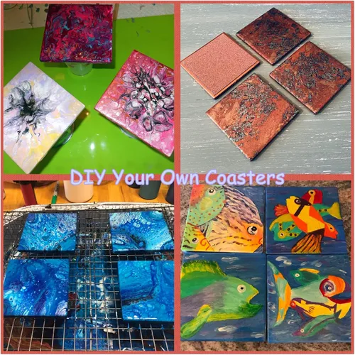 Vista 5 de 12 azulejos de cerámica para posavasos blancos 4x4 sin esmaltar, manualidades de bricolaje, cerámica lista para pintar