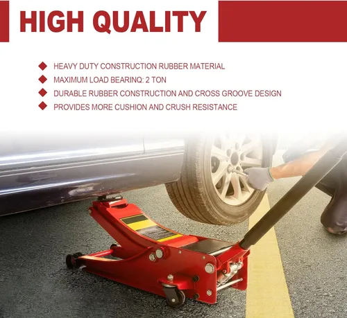 Vista 6 de 1 paquete de almohadillas universales para gato de piso, adaptador de almohadilla de pellizco, protector de riel de marco lateral de soldadura