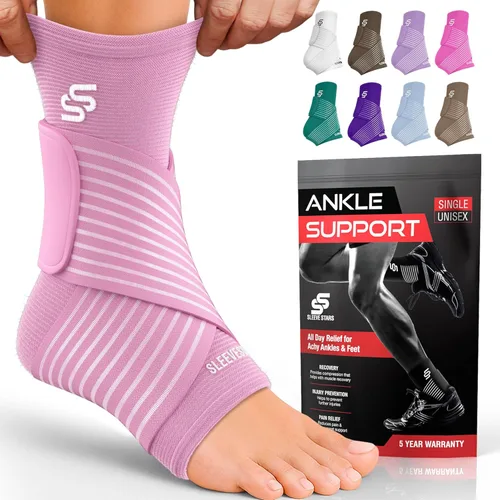 Sleeve Stars Tobillera para mujeres y hombres, tobillera para esguince de tobillo, manga de compresión para alivio de la fascitis plantar, soporte