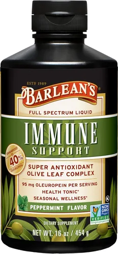 Vista 8 de Barlean's Olive Leaf Complex - Spray para la garganta, suplemento de apoyo inmunológico con menta, limón y salvia para aliviar la picazón