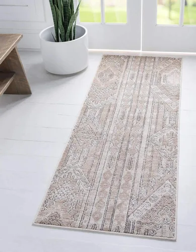 Vista 38 de Unique Loom Portland Collection Southwestern - Alfombra de área a rayas tono sobre tono (2 pies 2 pulgadas x 3 pies, rectangular, blanco/negro)