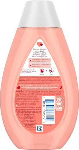 Vista 9 de Johnson's Baby Champú para niños que definen los rizos, control del encrespamiento, sin lágrimas con manteca de karité, fórmula sin parabenos
