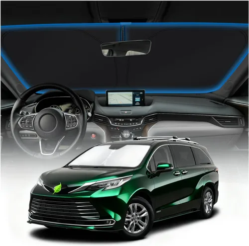 Vista 117 de KUST Parasol para parabrisas para Volkswagen VW Taos 2022-2025 2026, accesorios para ventana, protector de visera solar, plegable, bloquea los rayos