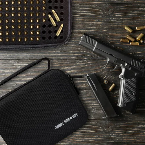 Vista 6 de Estuche de Municiones de 108 Rondas para 9mm, Estuche de Almacenamiento de Municiones Compatible con 9mm Luger, 9mm Parabellum, 9mm Makarov,.380