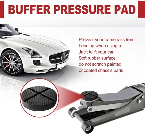 Vista 5 de 1 paquete de almohadillas universales para gato de piso, adaptador de almohadilla de pellizco, protector de riel de marco lateral de soldadura