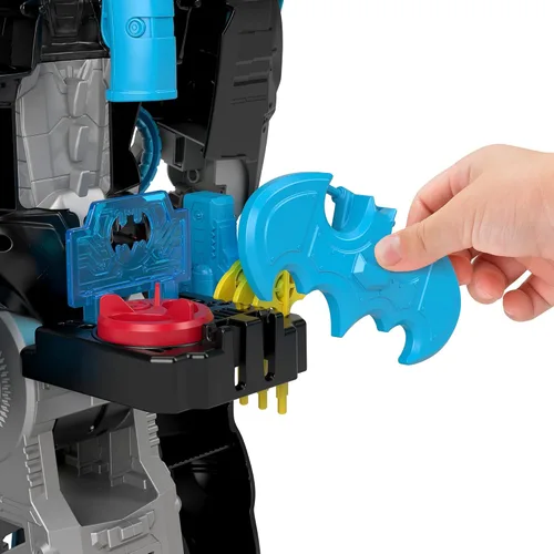 Vista 2 de Fisher-Price Imaginext DC Super Friends Batman, juguete Bat-Tech Batbot, set de juego de 61 cm de altura con luces y sonidos para juego de rol