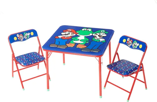 Vista 24 de Marvel Avengers - Juego de mesa y silla de actividades para niños de 3 piezas, mesa cuadrada con 2 sillas plegables, muebles temáticos