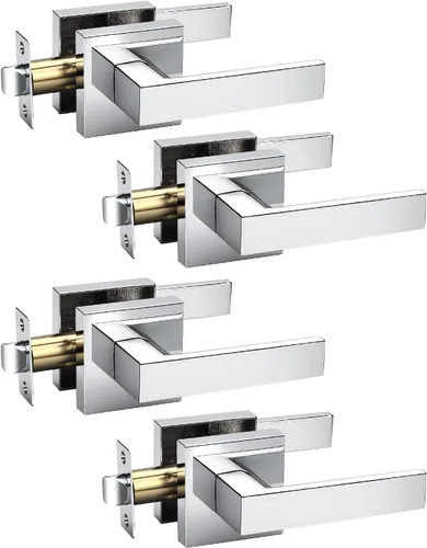 Vista 12 de KNOBWELL Paquete de 1 manija de puerta interior negra para uso en interiores, reversible para izquierda y derecha sin llave