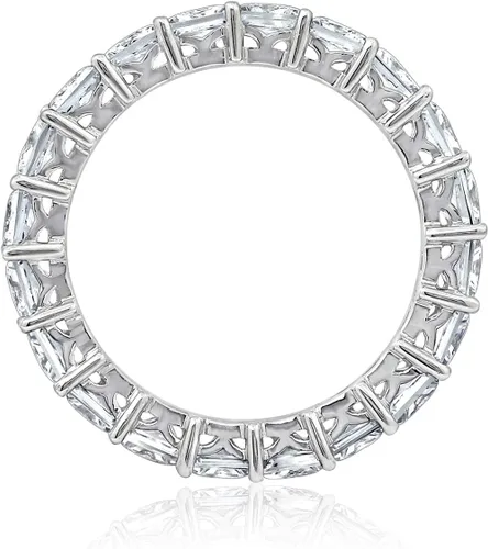 Vista 2 de Tienda Collection Anillo de plata de ley con corte princesa hecho con circonita cúbica Infinite Elements