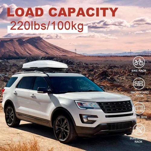 Vista 3 de KINGGERI Barras transversales de techo de 220 libras compatibles con Ford Explorer 2016 2017 2018 2019 (Limited/XLT/Sport/Platinum), barras