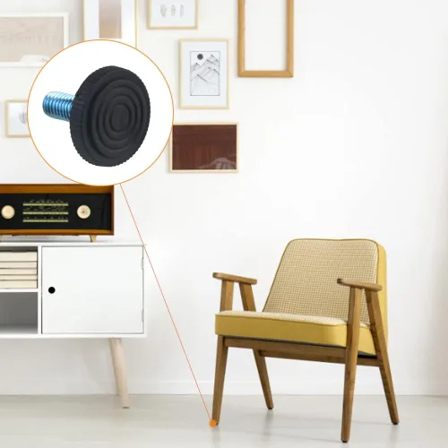 Vista 6 de tovot 24 pcs tornillo en Muebles Glide Pie de nivelación ajustable diámetro 21 mm/0.85" para patas de muebles