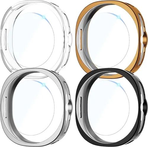 Vista 25 de Rc-Z [Paquete de 4] para Samsung Galaxy Watch 6 44mm Funda Protectora de Pantalla, Cubierta Frontal Protectora de TPU Suave de Repuesto Accesorios