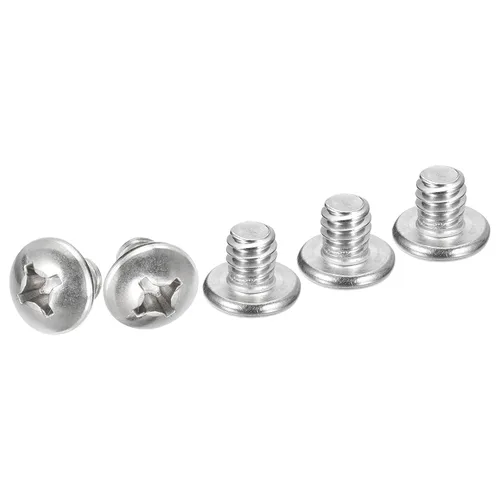 Vista 25 de DTGN Tornillos de máquina de cabeza plana 1/4-20x1, 25 piezas de acero inoxidable 304, Phillips Drive, rosca completa UNC, acabado brillante, kit