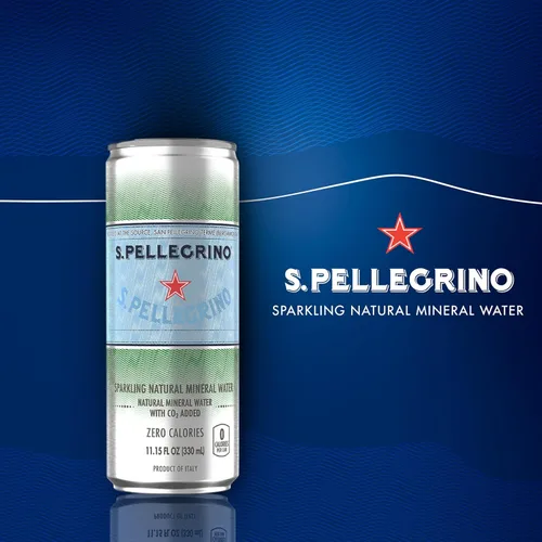 Vista 5 de S.Pellegrino Agua mineral natural con gas, sin sabor, 11.15 onzas líquidas (paquete de 24)