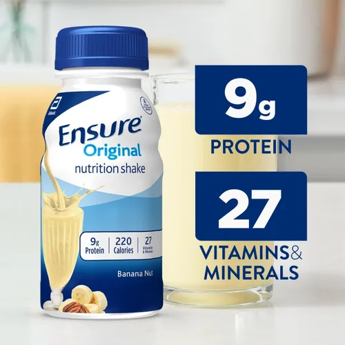 Vista 3 de Ensure Batido nutricional original de nuez de plátano Batido de reemplazo de comidas Paquete de 24