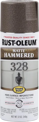 Vista 24 de Rust-Oleum 7215830 – Pintura en aerosol con efecto martillado para prevención del óxido, 12 oz (340 g), color negro