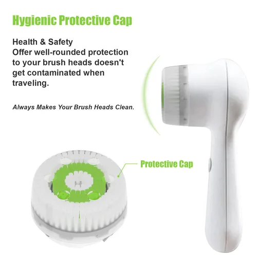 Vista 6 de Brushmo Repuesto de cabezal de cepillo compatibles con Clarisonic Mia 1, Mia 2, Mia Fit, Alpha Fit, Smart Profile Uplift y Alpha Fit, limpiador