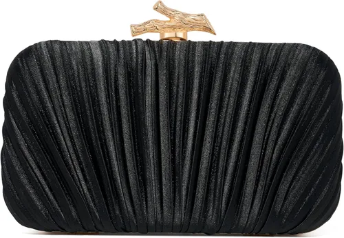 Vista 13 de CHUNLI Clutch Purses for Women Evening/Wedding Chic Woven Bag Formal PU Leather Purse Designer Handbags for Women