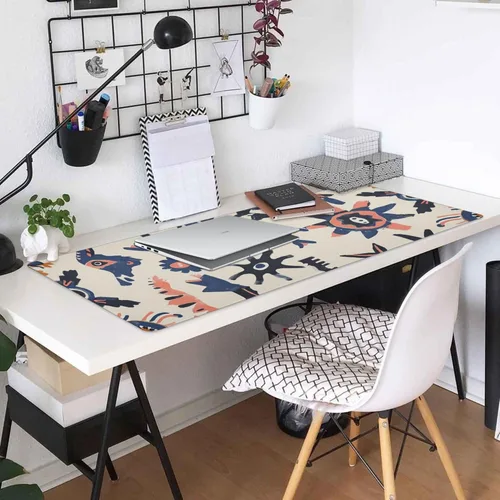 Vista 5 de ALAZA Retro Boho Bohemian Large Gaming Mouse Pad Big Mousepad Mice Keyboard Mat with Non-Slip Rubber Base for Computer Laptop Home & Office, 31.5 X