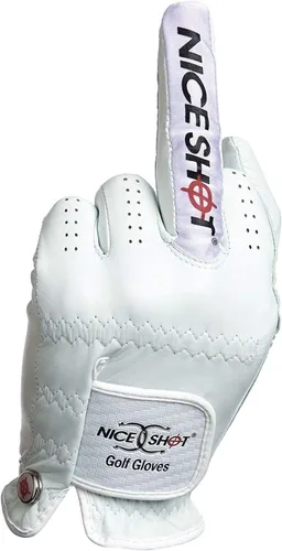 Vista 5 de Nice Shot The Bird - Guante de golf para hombre en piel Cabretta blanca de primera calidad