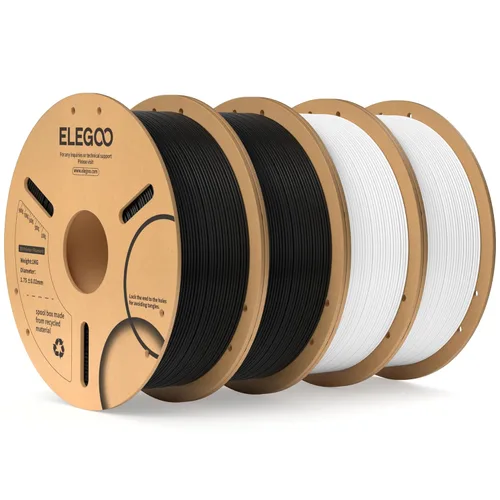Vista 30 de ELEGOO Filamento PLA 1.75mm Rojo 1KG, Filamento para Impresora 3D con Precisión Dimensional +/- 0.02mm, Carrete de Cartón de 1kg (2.2lbs) Filamento