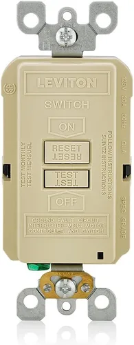 Vista 8 de Leviton SmartlockPro Interruptor con enchufe de doble polo receptáculo, AFTR1-E, 120.0 volts