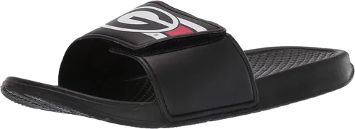 Vista 21 de FOCO, Sandalias deportivas estilo chancletas de la NCAA para hombre con logotipo de equipo universitario Legacy con rayas