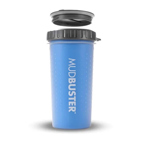 Vista 10 de Dexas MudBuster - Limpiador portátil con tapa para patas de perro, color gris claro, tamaño mediano con tapa