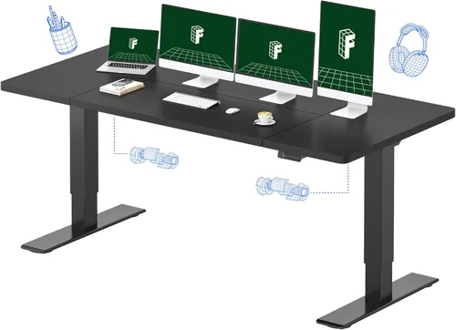 Vista 20 de FLEXISPOT Escritorio Eléctrico de Pie de Una Pieza, 40 x 24 Pulgadas Escritorio Ajustable con Superficie Sin Costuras, Controlador de Memoria
