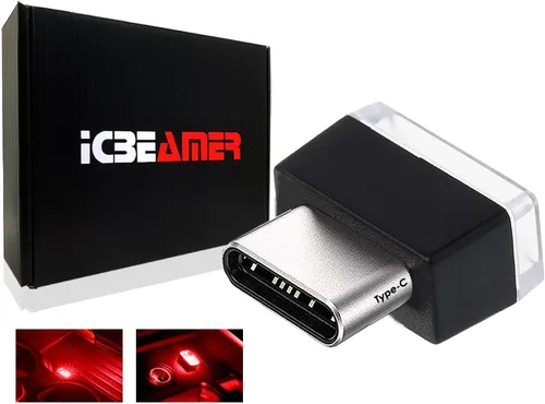 Vista 35 de ICBEAMER Smart USB 1-Paquete (Azul) Luz de Noche LED Automática Plug-in Miniatura para Coche, Van, Pickup, Camión, Interior, Maletero, Iluminación