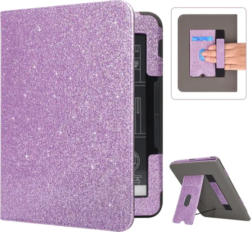 Vista 11 de Caweet Funda para Nook GlowLight 4 Plus de 7.8 pulgadas versión 2023, funda protectora plegable de piel sintética premium con ranura para tarjetas