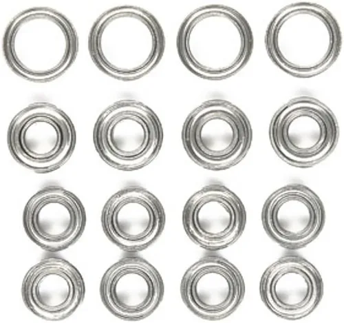 Tamiya 54476-000 300054476 - TT-02 Juego de rodamientos de bolas, 16 piezas