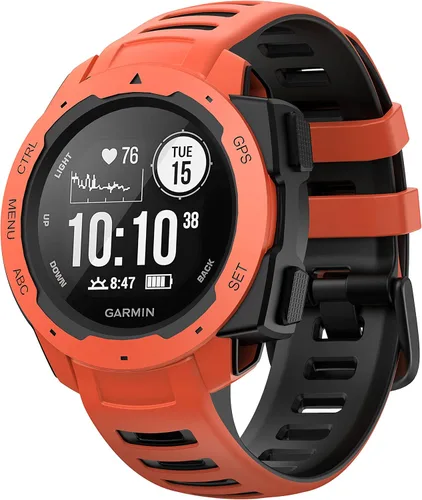 Vista 9 de NotoCity Correa de repuesto de silicona para Garmin Instinct Band compatible con Garmin Instinct 2/Solar/Tactical(negro-amarillo)