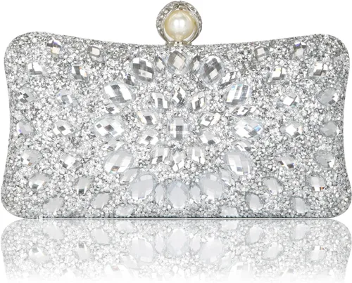 Vista 25 de Bolsos de Noche para Mujer, Bolsos de Mano de Lujo con Brillantes de Rincón Sparkly, Rhinestone, Luxury, Sparkly, Rhinestone, Luxury
