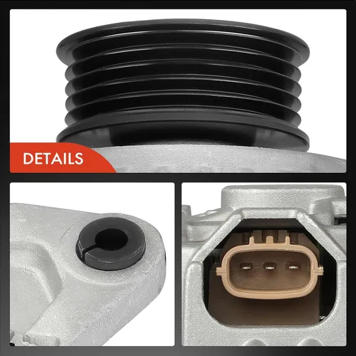 Vista 8 de A-Premium Alternador compatible con Subaru Impreza 2004-2010, Forester 2006-2010 y Saab 9-2X 2006, 2.5L, 12V 90A polea de 5 ranuras en el sentido
