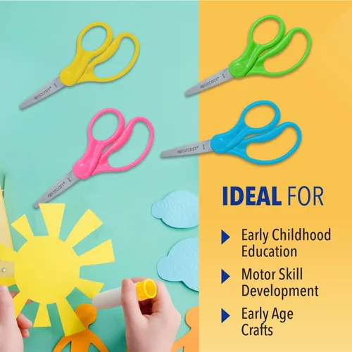 Vista 4 de Tijeras Westcott para niños diestros y zurdos, Variados Total 1