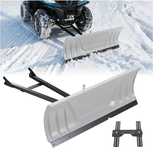ECOTRIC Kit universal completo ajustable de 48 pulgadas para cuatrimoto con hoja de quitanieves compatible con Honda Kawasaki Polaris (recibirás 2