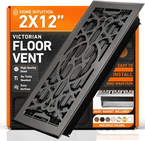 Vista 34 de Cubiertas de ventilación de piso 2X10 con registro de piso y trampa de malla, para calor y aire, ventilación de piso metálica transitable