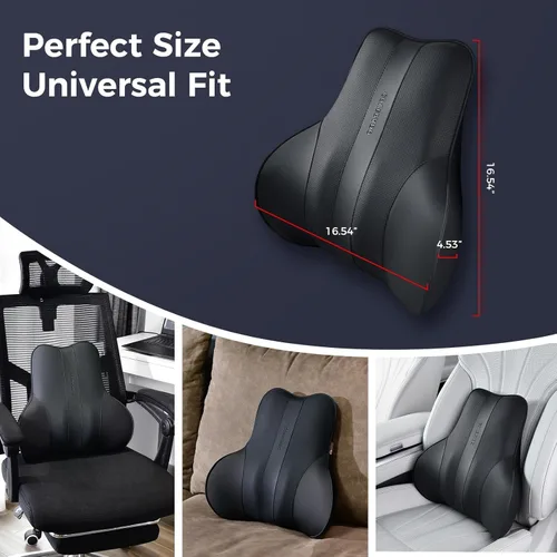 Vista 7 de Almohada de Apoyo Lumbar Coverado para Coche, Almohada de Espuma Viscoelástica Ergonómica para Silla de Oficina, Nuevo Cojín de Espalda para Alivio