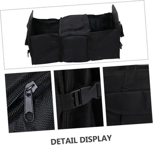 Vista 2 de SUPVOX Caja plegable para vehículo contenedor de comestibles Suv Trunk Organizer Coches Coches Auto Car Trunk Organizer Collapse Storage Bins Funda