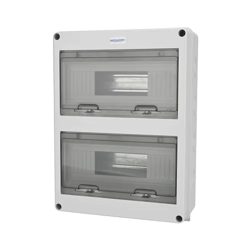 Vista 8 de MOLLOM Caja de protección de distribución MCB del disyuntor de 2 vías con carril DIN, impermeable IP65, para interiores y exteriores