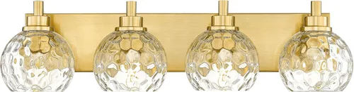 Vista 36 de Accesorios de Iluminación para Baño, Lámpara de Tocador para Baño de 5 Luces Negra y Dorada, Apliques de Pared Modernos de 32 Pulgadas con Pantalla