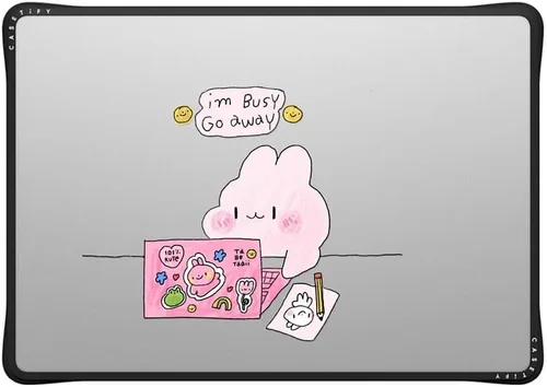 Vista 43 de CASETiFY Impact - Funda para MacBook Air de 13 pulgadas (M1/Intel) [esquinas de impacto acolchadas/resistente a los arañazos/agarre antideslizante]