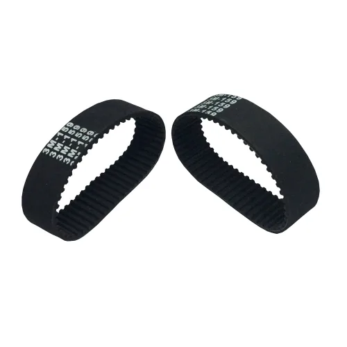 Paquete de 2 correas de goma redondas HTD 3M de 6.260 in de longitud, 53 dientes de 0.591 in de ancho, correas de transmisión industriales de bucle