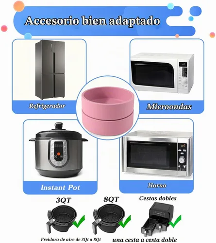 Vista 4 de 3 piezas ZHYEEDAA molde de huevo para freidora de aire, moldes de huevo de silicona, molde individual reutilizable para mordeduras de huevo, molde