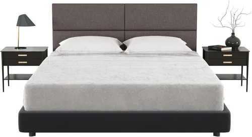 Vista 25 de Jaxx Panelist - Cabecero acolchado moderno, juego de 4 paneles para montar en la pared, tamaño Queen, microterciopelo dorado ámbar