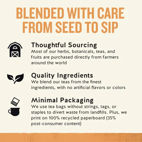 Vista 4 de Celestial Seasonings Sleepytime - Té de hierbas de melocotón, sin cafeína, caja de 20 bolsas de té, (paquete de 6)