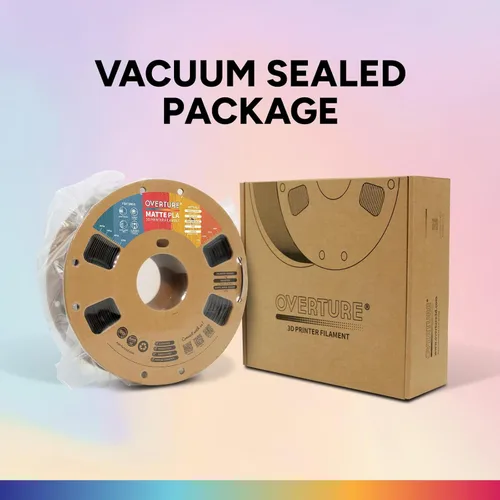 Vista 8 de OVERTURE - Filamento para impresora 3D de ácido poliláctico (PLA), 1.75 mm, carrete de cartón con filamento PLA mate de 2.2 libras, precisión