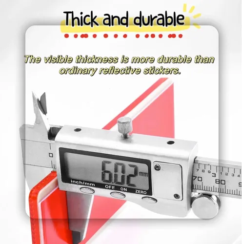 Vista 4 de smseace Paquete de 16 reflectores de seguridad rojos/blancos autoadhesivos para remolque, reflector de automóvil, reflectores para entrada